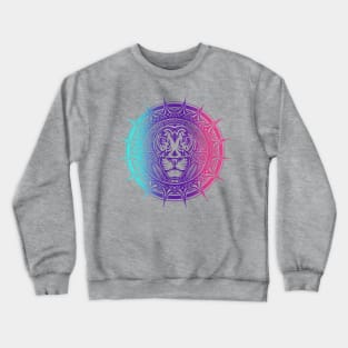 Rainbow head lion tribal Crewneck Sweatshirt